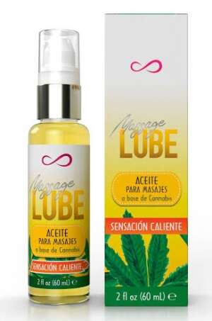 Massage Lube Aceite para Masajes Sensación Caliente a Base de Cannabis 60 ml